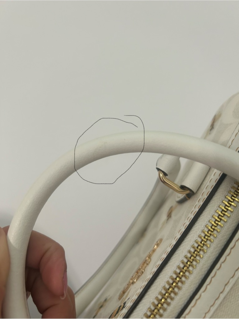 Coach Cream Bee-Print Mini Satchel with Gold Hardware - Picture 11 of 13